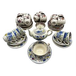 Masons Mandalay pattern part teaset comprising eleven cups and saucers, ten plates and a sugar bowl and Masons Regency part teaset including tea pot, five cups, six saucers, breakfast cup and saucer and four plates (51)
