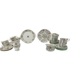 Minton Haddon Hall tea set, 20 pieces and a Royal Doulton Alton pattern part tea set