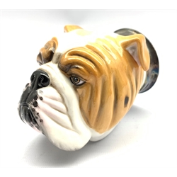 Royal Stratford stirrup cup modelled as a Bulldog, with certificate H12cm