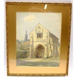 Frederick Dove Ogilvie (British 1850-1921): Church Scene, watercolour signed and dated 1915, 32 x 26cm