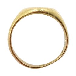 Early 20th century 18ct gold signet ring, Birmingham 1919, approx 8.5gm