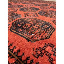 Afghanistan rug with red field and border 290cm x 205cm