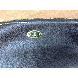 Loewe brown leather handbag with dustbag, together with a Celine brown leather handbag (2)