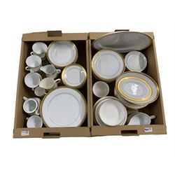Noritake Majestic Gold dinner and tea ware, Royal Worcester Contessa part table ware and other similar china in two boxes