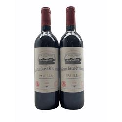 Chateau Grand Puy Lacoste Bordeaux, Pauillac 1996, two bottles in owc
