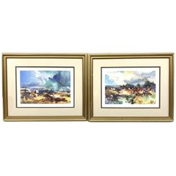 After Hamish Lawrie (Scottish 1919-1987): 'Hebridean Fantasy' and 'Hebridean Idyll', pair colour lithographs signed and numbered 41/600 and 68/500 respectively 20cm x 30cm (2)