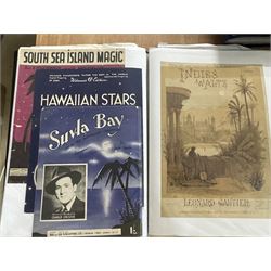 An album of Victorian and later sheet music to include On the Beach at Bali-Bali, The Japanese Sandman, Musical Miracles, A Japanese Ride, Formosa Quadrille, The Geisha Dancers, Ballet Egyptien, That Night in Araby and other similar titles (approx 70 plus some later printed copies). Provenance: From the Estate of a Local private collector 