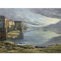 Colin Brown (British 20th century): 'Low Tide - Salcombe', oil on board signed and titled 45cm x 61cm