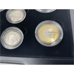 The Royal Mint United Kingdom 2011 silver proof piedfort six coin set, cased with certificate 