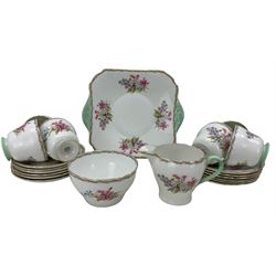 Shelley Blossoms pattern tea set for six, no. 13522
