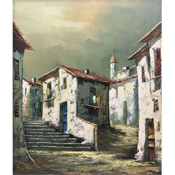 Spanish School (20th century): Street Scene, oil on canvas unsigned 54cm x 45cm