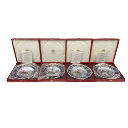Set of four Spode limited edition plates from the British Steam series, retailed by Mulberry Hall, boxed and with certificates