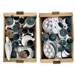 Large quantity of Denby Greenwheat table ware in seven boxes 