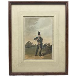 Robert Havell Jr (British 1793-1878) after George Walker (British 1781-1956): 'Rifleman of the North York Militia Regiment', 1st edition aquatint engraving with hand colouring, pub. 1814, 30cm x 20cm