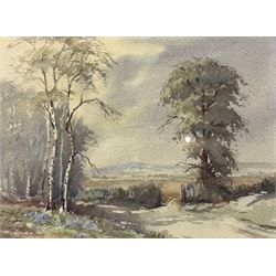 C Stanley Desborough (British 20th century): Winter and Autumn Landscapes, pair watercolours signed 26cm x 36cm (2)