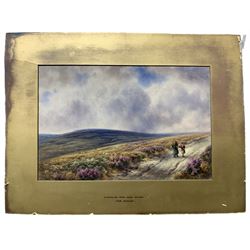 Thomas 'Tom' Dudley (British 1857-1935): 'A Moorland Road Near Whitby', watercolour signed and titled 30cm x 46cm