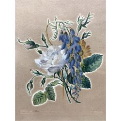 English School (19th century): Flower Studies, set four Victorian watercolours unsigned max 46cm x 30cm (4)