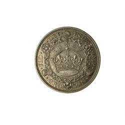 King George V 1927 wreath crown coin