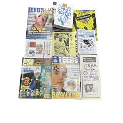 Leeds United football club - over five-hundred fan magazines including The Square Ball, Leeds Leeds Leeds, Kick Off, Super Leeds, We Are Leeds, To El And Back etc