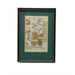 After Braun and Hogenberg: 'Map of Krempe and Rendsburg', hand coloured engraving 18cm x 48cm, Edwin Sarp 'A Bit of Old Leeds (Moot Hall)' coloured print 36cm x 51cm Emanuel Bowen (British 1694-1767) and John Owen (British fl. 1720-1764) after John Ogilby (British 1600-1676): 'The Road from Whitby to Morton' 20cm x 15cm (15) (framed)