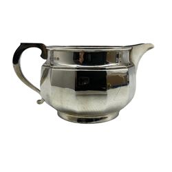 Silver milk jug of panel sided design Birmingham 1932, Maker William Neale & Son Ltd approx 5.2oz
