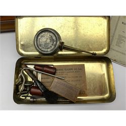 Wilcox & Gibbs 'Automatic' silent sewing machine, the chromed plate stamped Wilcox & Gibbs Sewing Machine Company, New York London & Paris, with instructions and some accessories in original tin case
