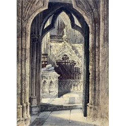 William James Boddy (British 1831-1911): York Minster Interior, watercolour signed and dated 1900, 31cm x 23cm