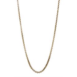 Gold circular link necklace, tested to 16ct, approx 18.9gm