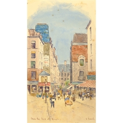 David Small (Scottish 1846-1927): 'From the Rue de Rivoli', watercolour signed and titled 23cm x 14cm (unframed)