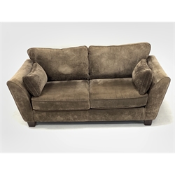 Barker and Stonehouse - Two seat sofa, upholstered in brown fabric, (W212cm)