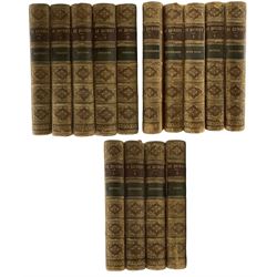 De Quincey, Thomas - 'The Collected Writings' by David Masson, fourteen volumes in gilt half calf and marbled boards, pub. A & C Black 1897.  Provenance:  From the Estate of the late Dowager Lady St Oswald