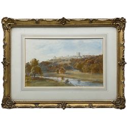 Edward Arden (Tucker) Jnr (British 1847-1910): View of Richmond from the River Swale, watercolour signed 24cm x 39cm