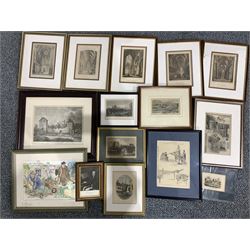 Collection of York Minster engravings and other prints (15)