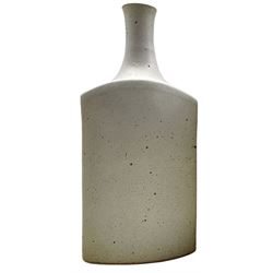 David Lloyd-Jones studio pottery square section vase with speckled glaze and impressed potters seal H32cm 