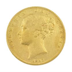 Queen Victoria 1847 gold full sovereign coin