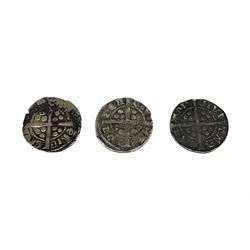 Three King Edward I (1272-1307) hammered silver pennies