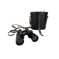 Pair of Carl Zeiss Jena 7x50 binoculars in a Bausch & Lomb case, bookmaker's book of rules for Billy Hulatt, York 1948 and a bookmaker's account book