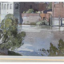 Leonard Russell Squirrel (British 1893-1979): The Guildhall from the River Ouse - York, watercolour signed 19cm x 25cm