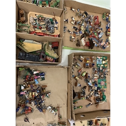 Collection of painted metal model figures and accessories