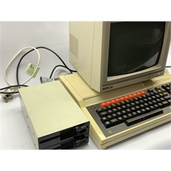 BBC Acorn computer together with a Philips Monitor80 and Pace floppy disk drive 
