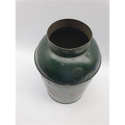 19th century Toleware tea canister of cylindrical form, H42cm 