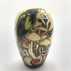  Moorcroft Underwood pattern ovoid form vase designed by Debbie Hancock, limited edition no. 290/350, Made for Macintyre, H19cm  