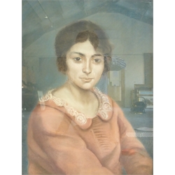  Portrait of a Lady, pastel indistinctly signed and dated 1927, 57cm x 44cm  
