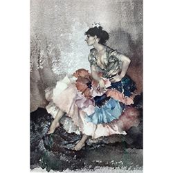 After Sir William Russell Flint (Scottish 1880-1969): 'Iberian Flounces' I and II', pair limited edition colour lithographs blind-stamped and numbered 626/850 and 629/850, 28cm x 20cm (2)