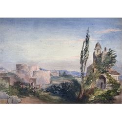Abraham Hulk Junior (British 1851-1922): Italianate Landscape and Continental Landscape, near pair watercolours signed max 22cm x 27cm (2)
