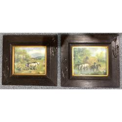Pair Art Nouveau picture frames aperture 25cm x 29cm 