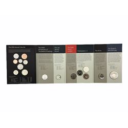 The Royal Mint United Kingdom 2016 sixteen coin 'Annual Coin Set', in card folder with booklet