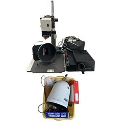Photographic equipment and accessories including a Durst C65 photographic enlarger, Sankyo projector, Gaf projectror etc 