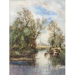 Henry John Kinnaird (1861-1929) 'Near Salisbury', watercolour signed and titled, 49cm x 36cm