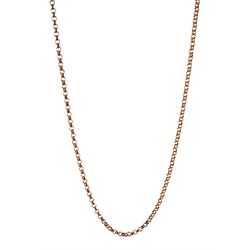 9ct rose gold belcher link necklace hallmarked, approx 10.9gm